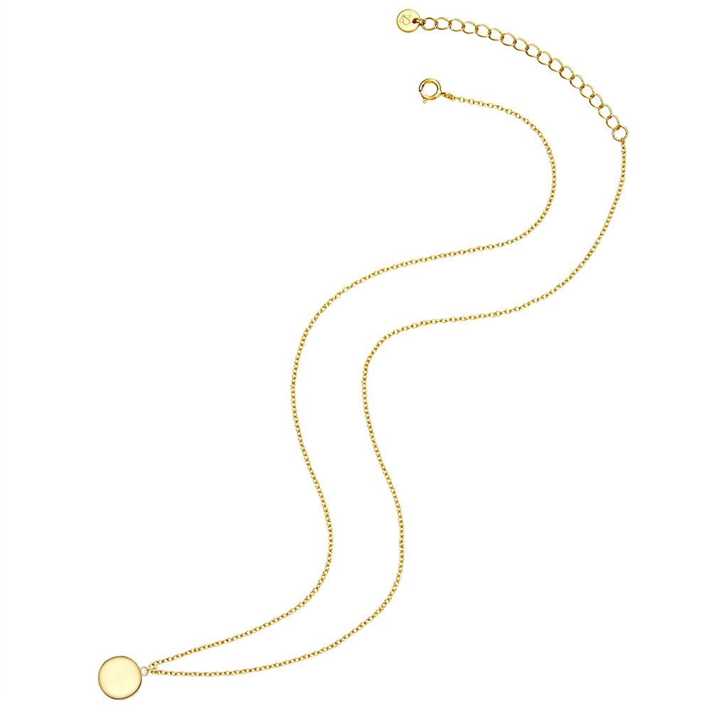 Glanzstücke München Collier en argent Cercle Argent sterling en Or jaune collier
