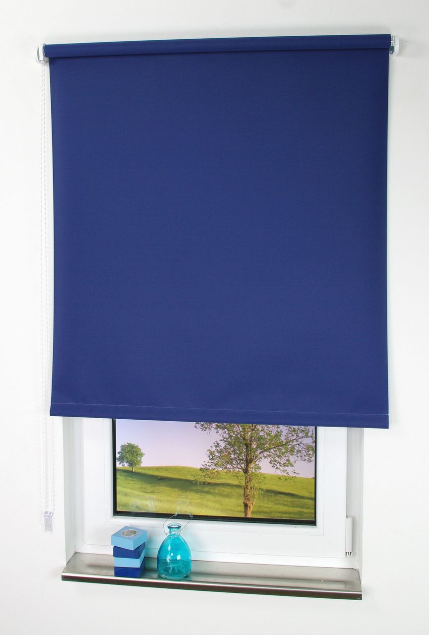Bella Casa Seitenzugrollo, Kettenzugrollo, 180 x 92 cm, dunkelblau