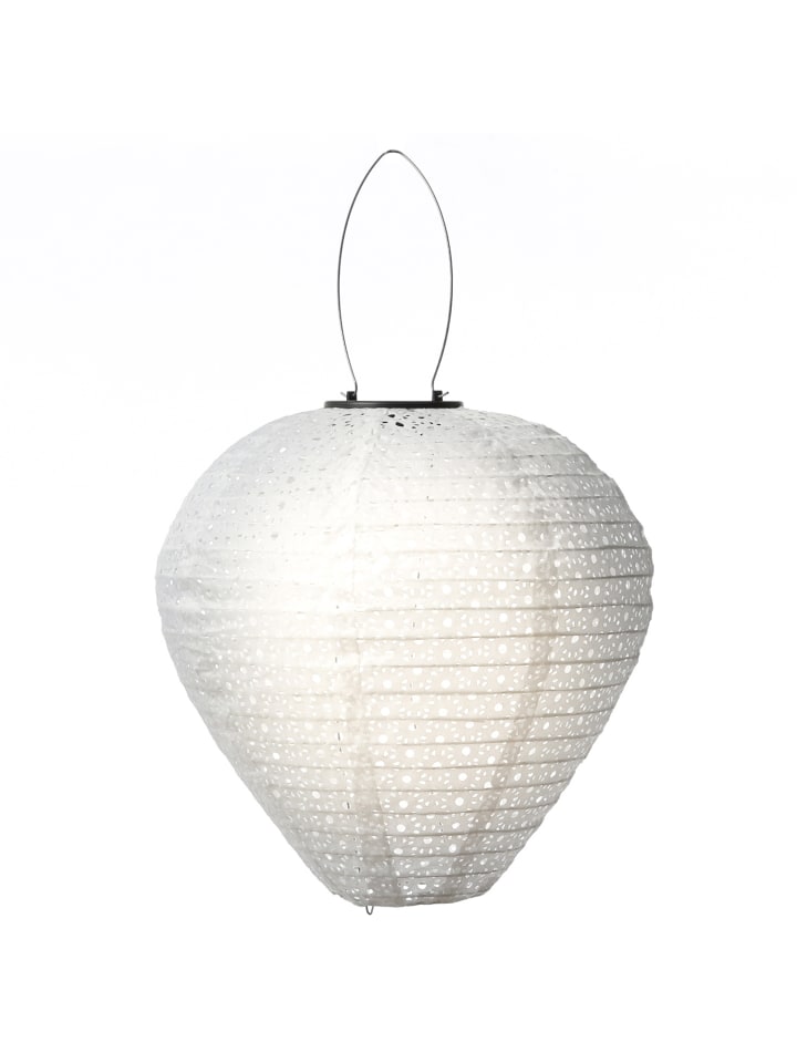 MARELIDA LED Solar Lampion Ballon mit Blumenmuster D: 30cm in weiß günstig kaufen onesize
