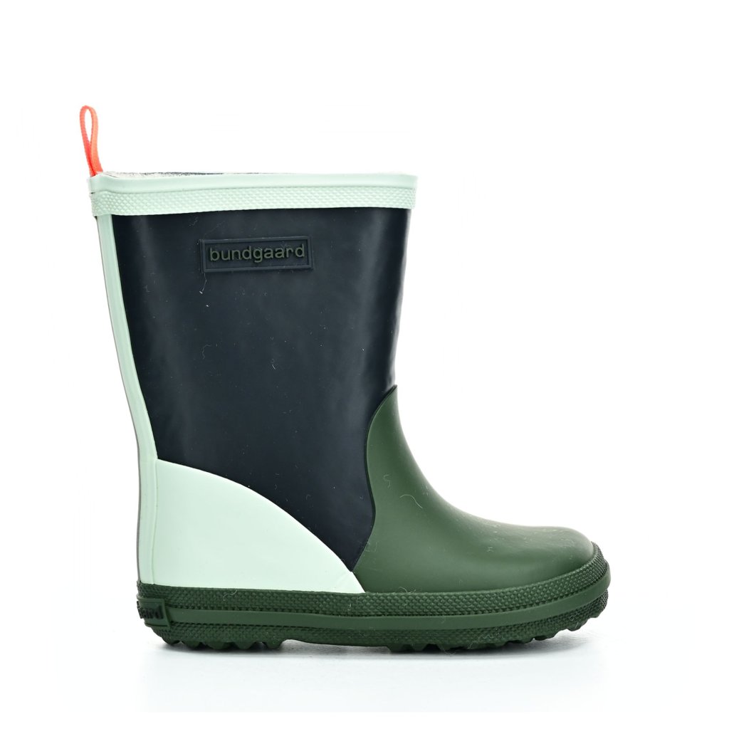 Bundgaard Charly High Warm Navy/Army/Pistachio gefütterte Barfuß Gummistiefel