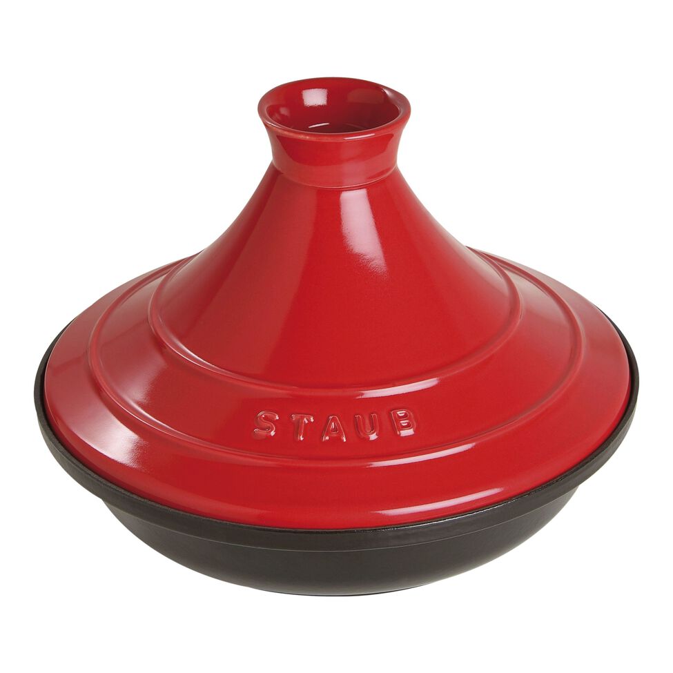 Tajine 28 cm, Gusseisen, Kirsch-Rot