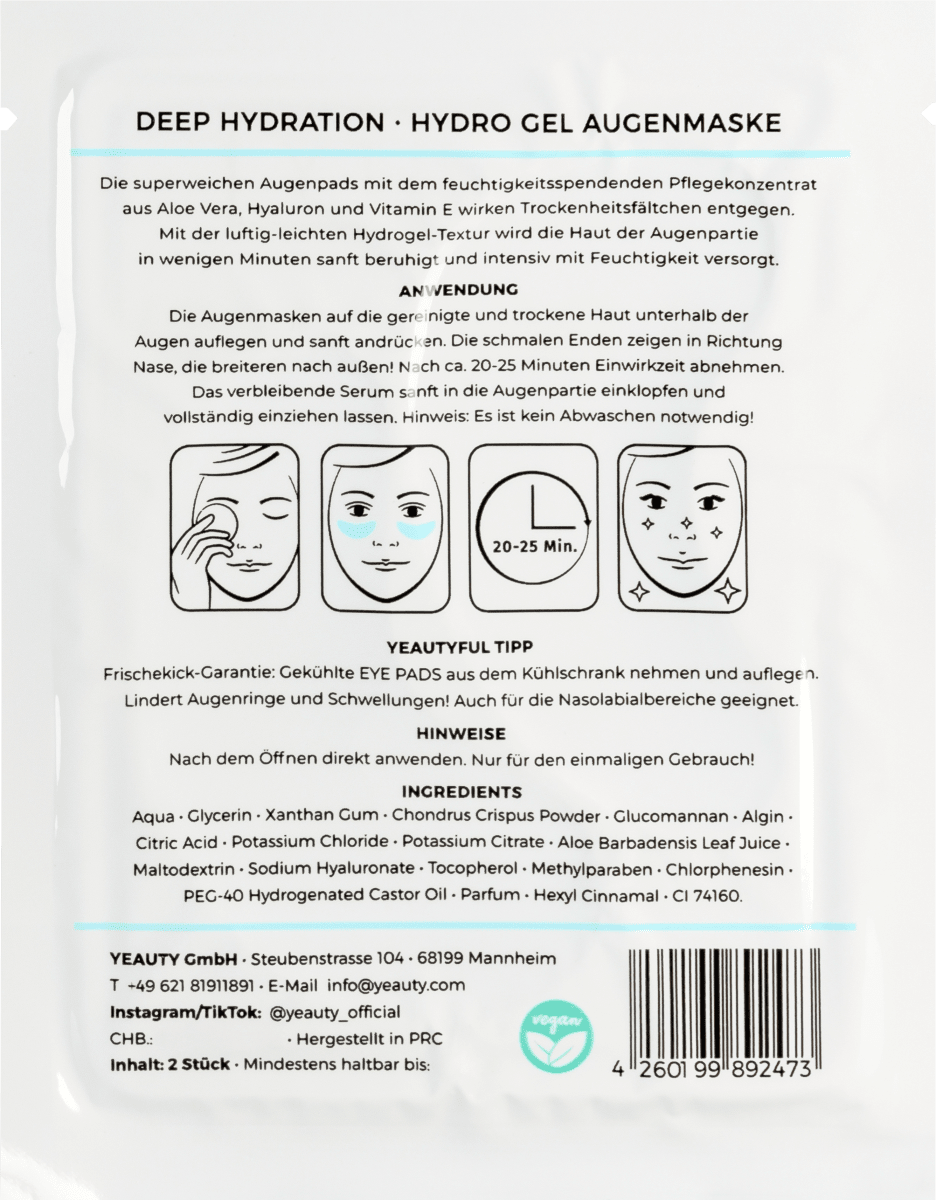 Augenpads Deep Hydration (1 Paar), 2 St