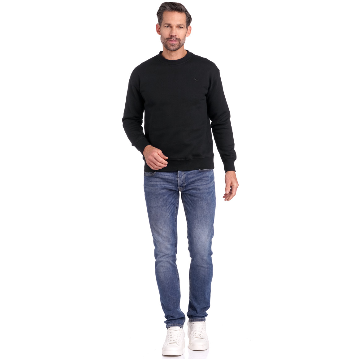 Herren Sweatshirt mit Rundhalsausschnitt