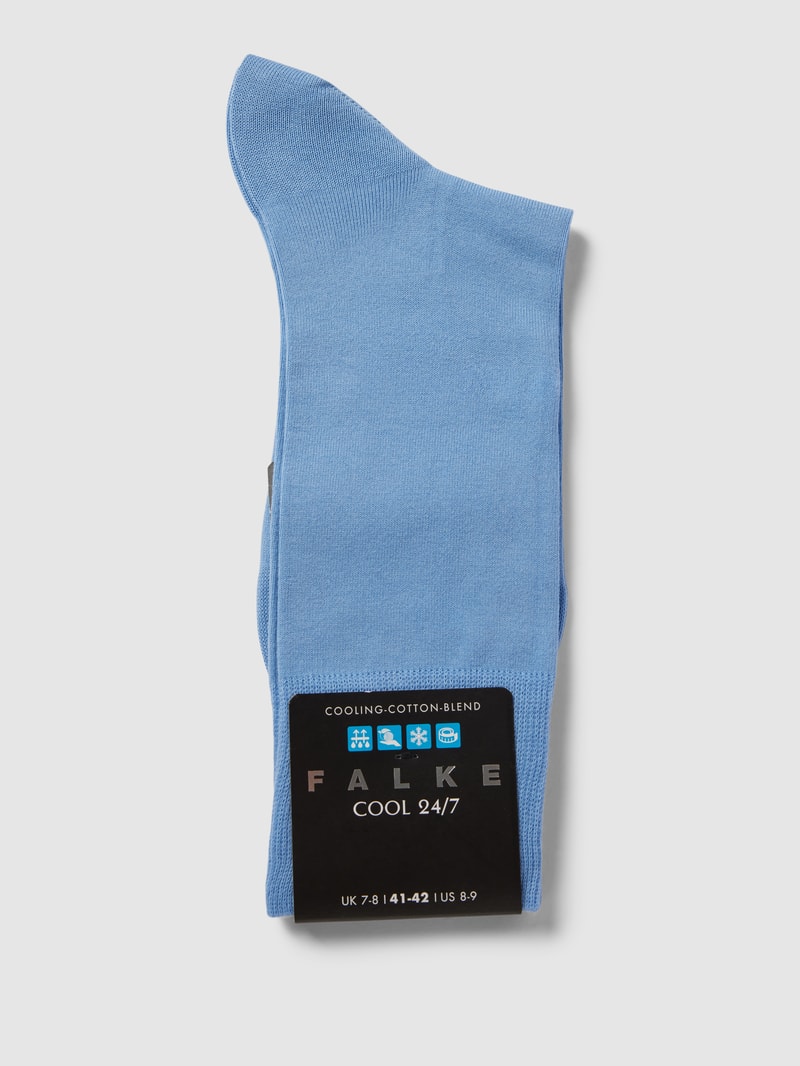 Socken mit Label-Stitching Modell 'COOL 24/7' in hellblau