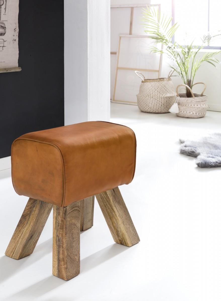 Wohnling Design Turnbock Sitzhocker Braun