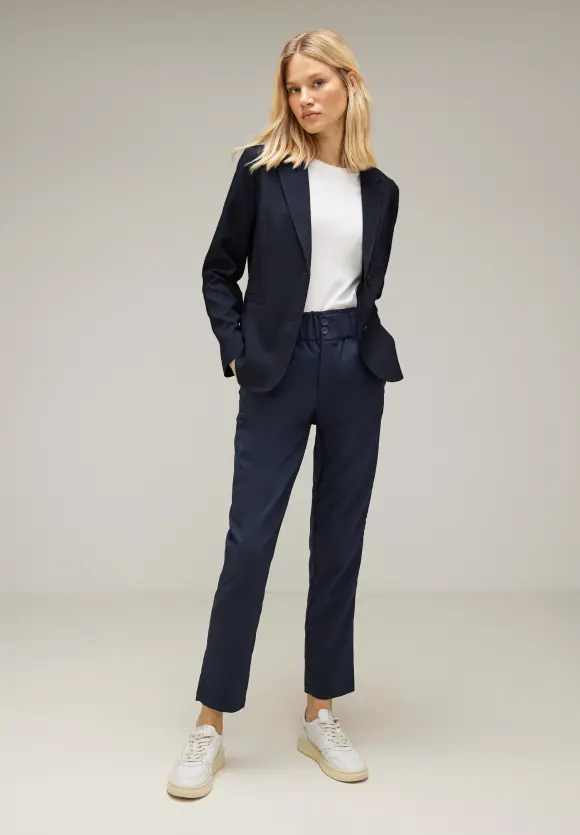 Street One Twill Blazer in Unifarbe