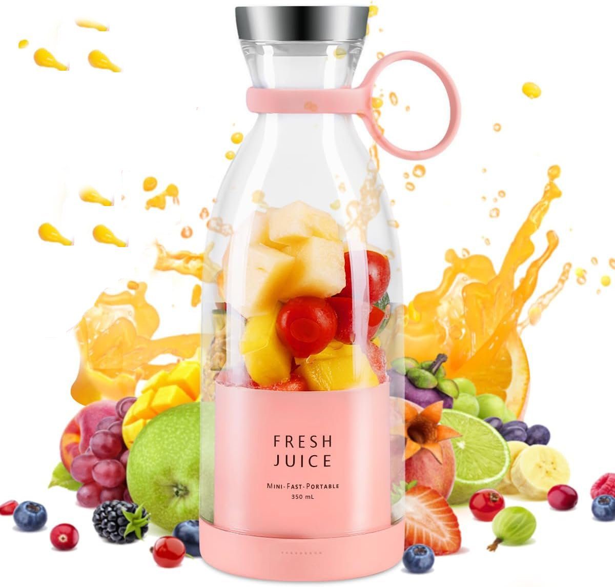 Blusmart Akku-Smoothie-Maker 420ml Mini-Mixer, frischer Saft, kleiner Mixer USB, Doppelklicken Sie, um den tragbaren kleinen Saftbecher zu öffnen