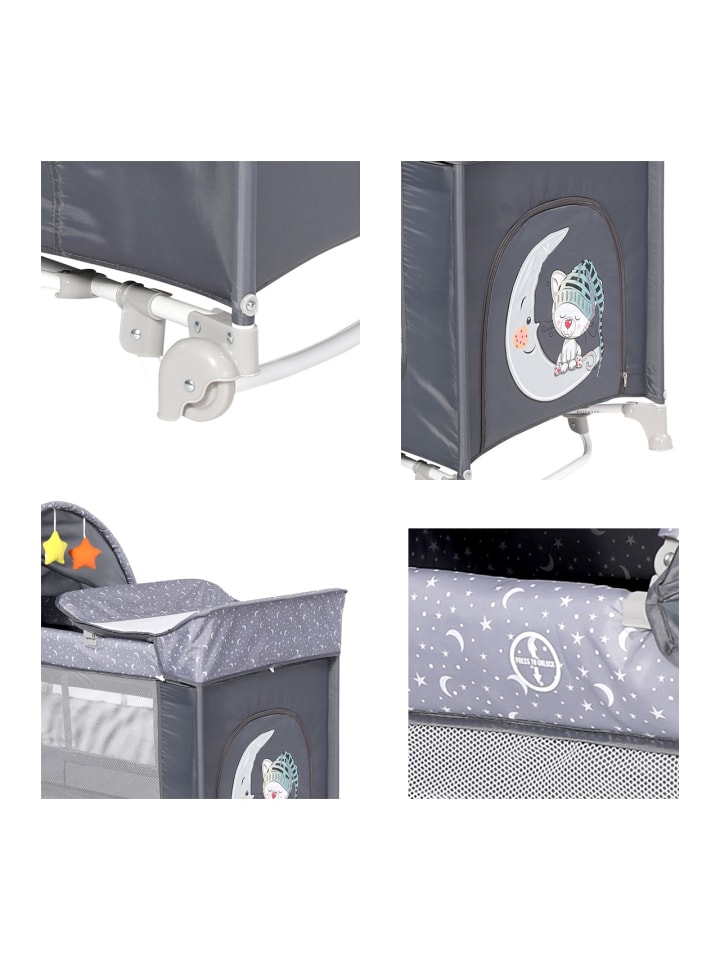Lorelli Reisebett Moonlight in grau günstig kaufen 60x120 cm