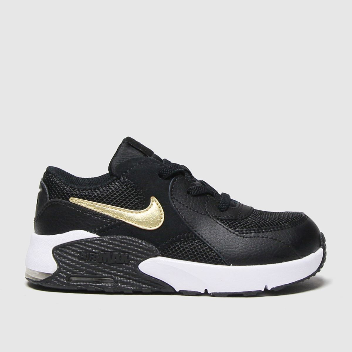 Nike svarta och guldfärgade Air Max Excee-sneakers för småbarn