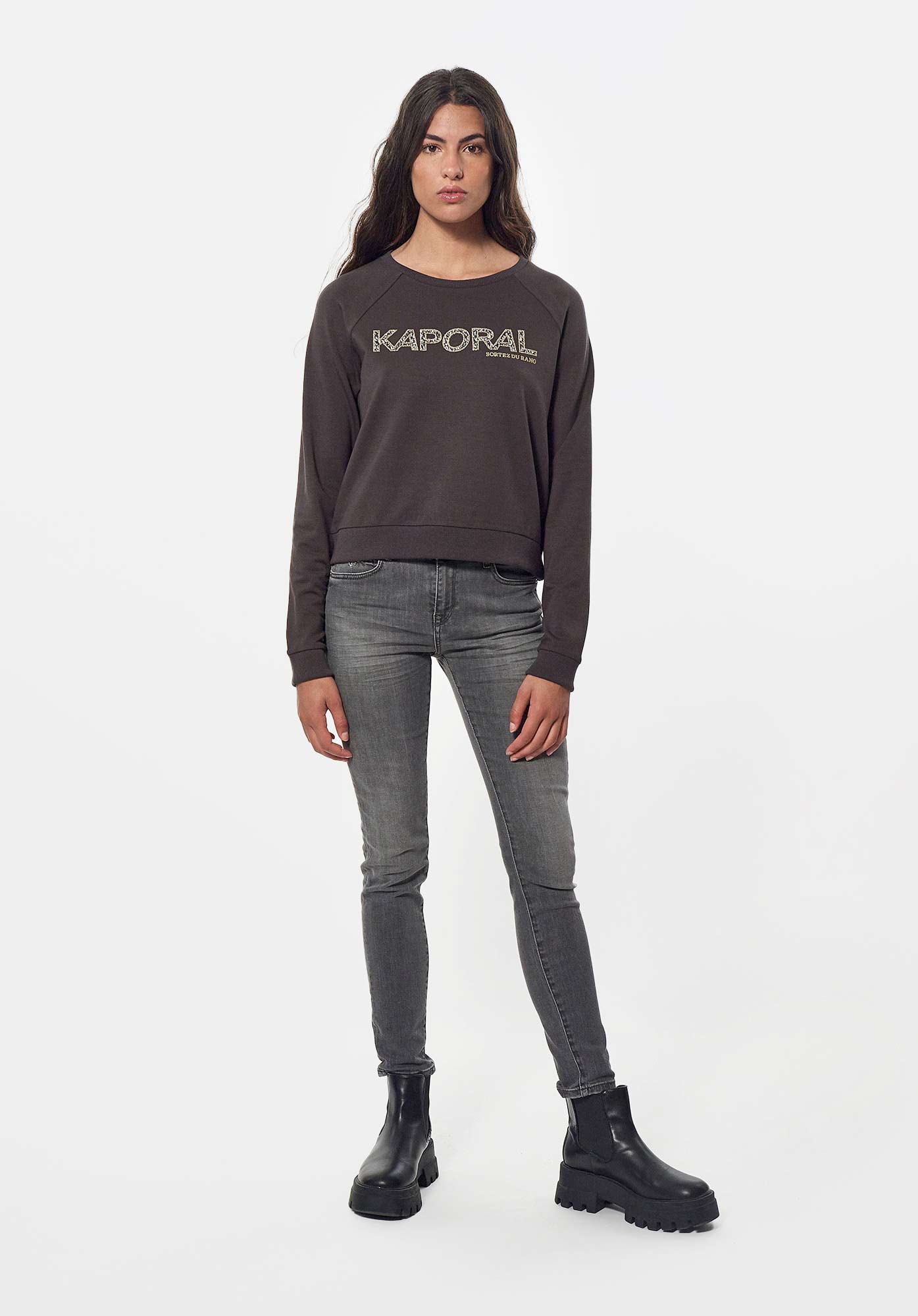 FAUVE  Sweat marron Femme