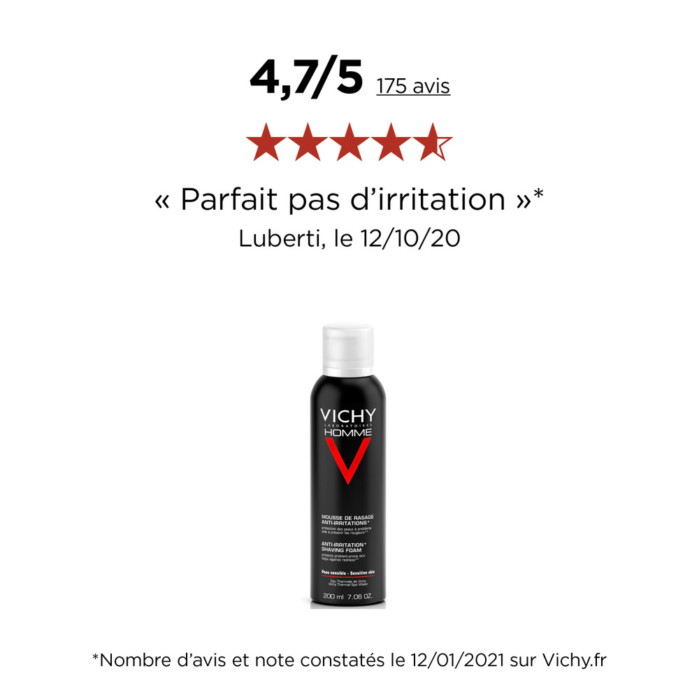 Vichy Mousse de rasage anti-irritations Rasage et après rasage