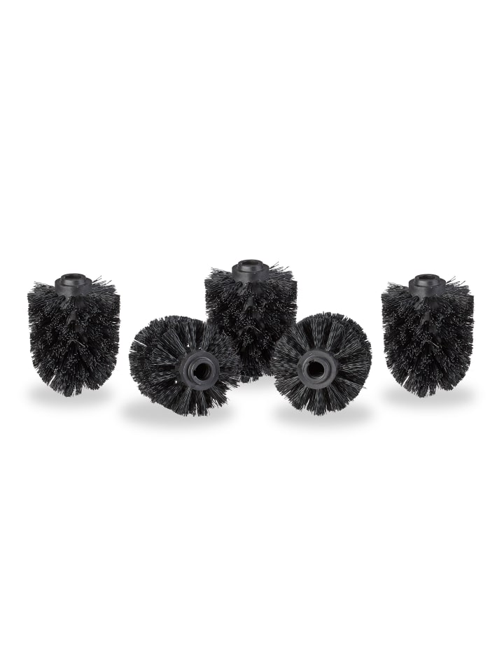 relaxdays 5x Bürstenkopf in Schwarz Gewinde Ø 12mm günstig kaufen onesize