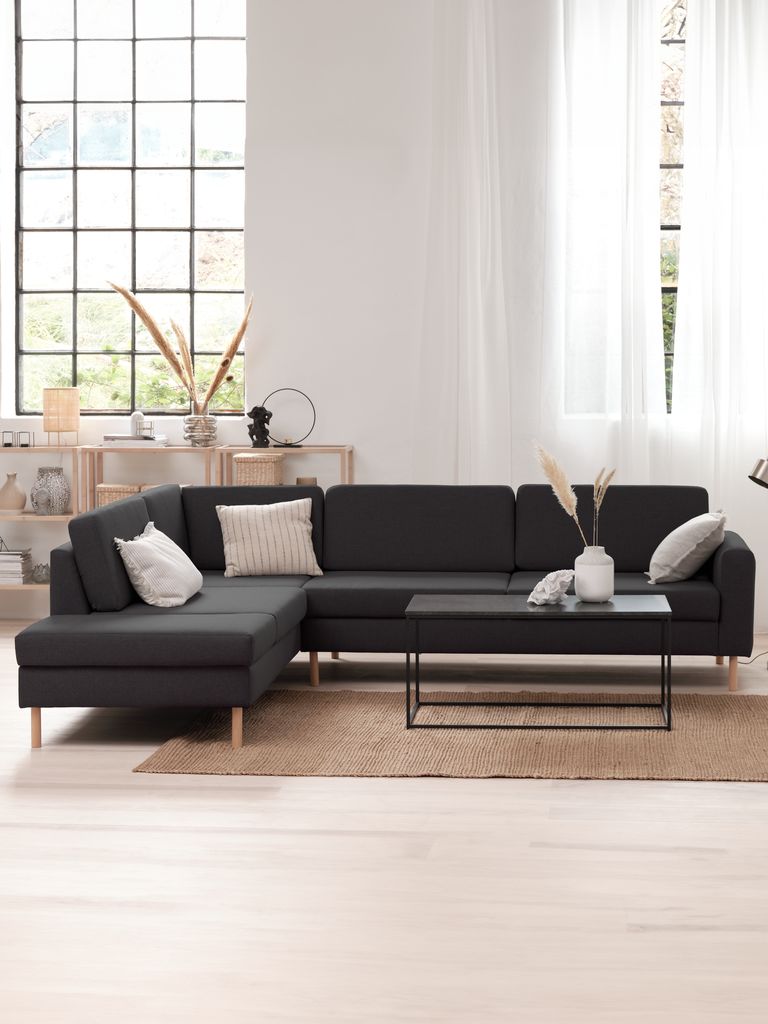 SVALBARD sofa SVALBARD åpen til venstre mørkegrå