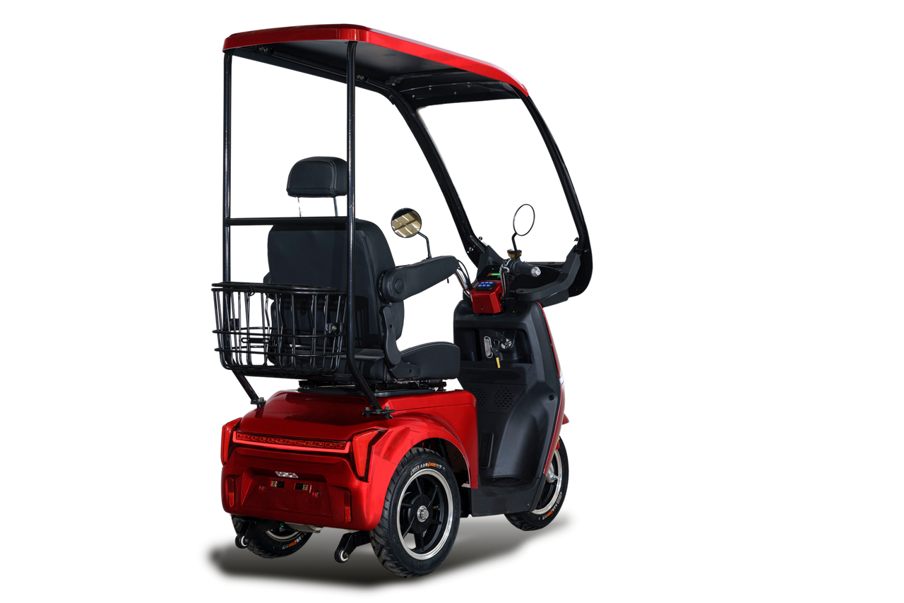 Stormborn R5 Elektro-Dreiradroller 25 km/h - rot - mit Dach