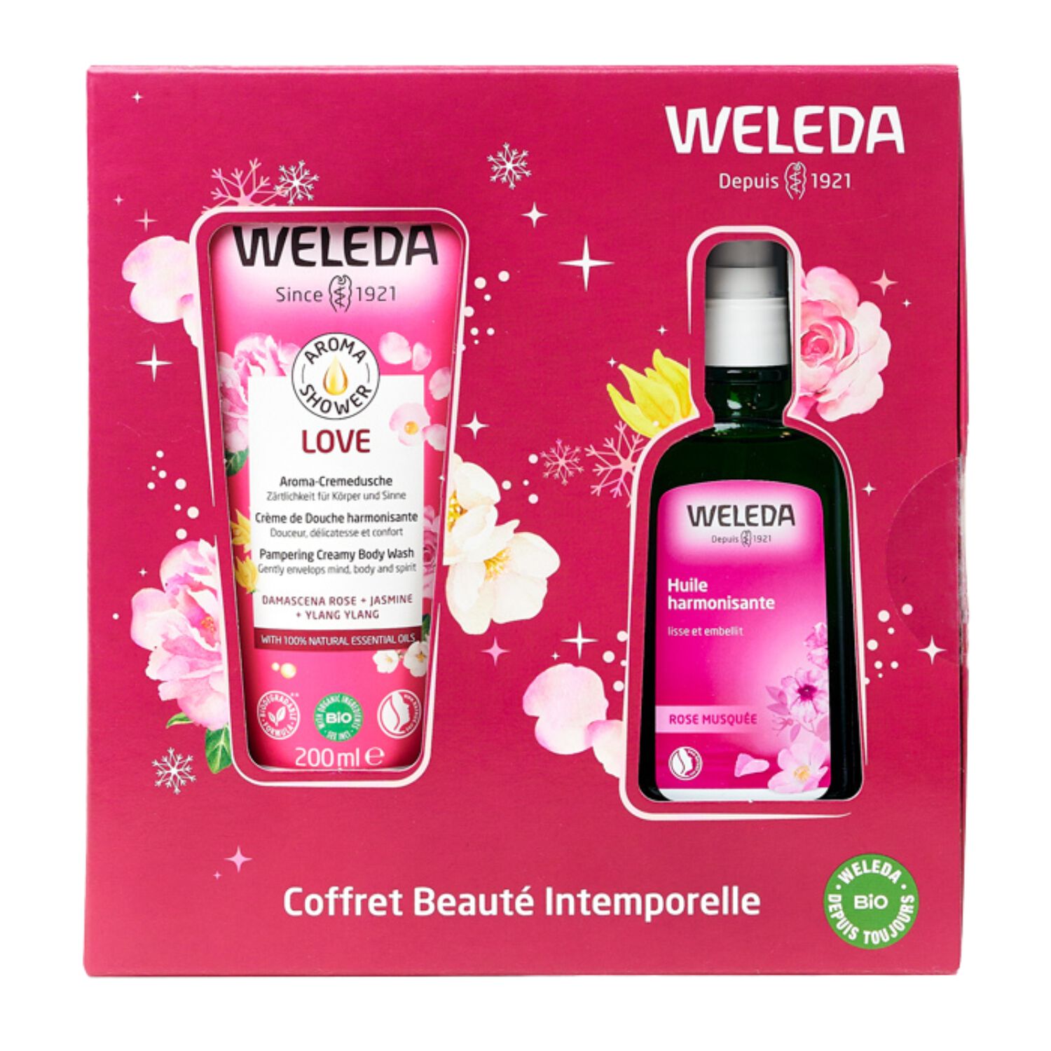 Weleda Beauté Intemporelle Coffret Crème de Douche 200 ml + Huile 100 ml