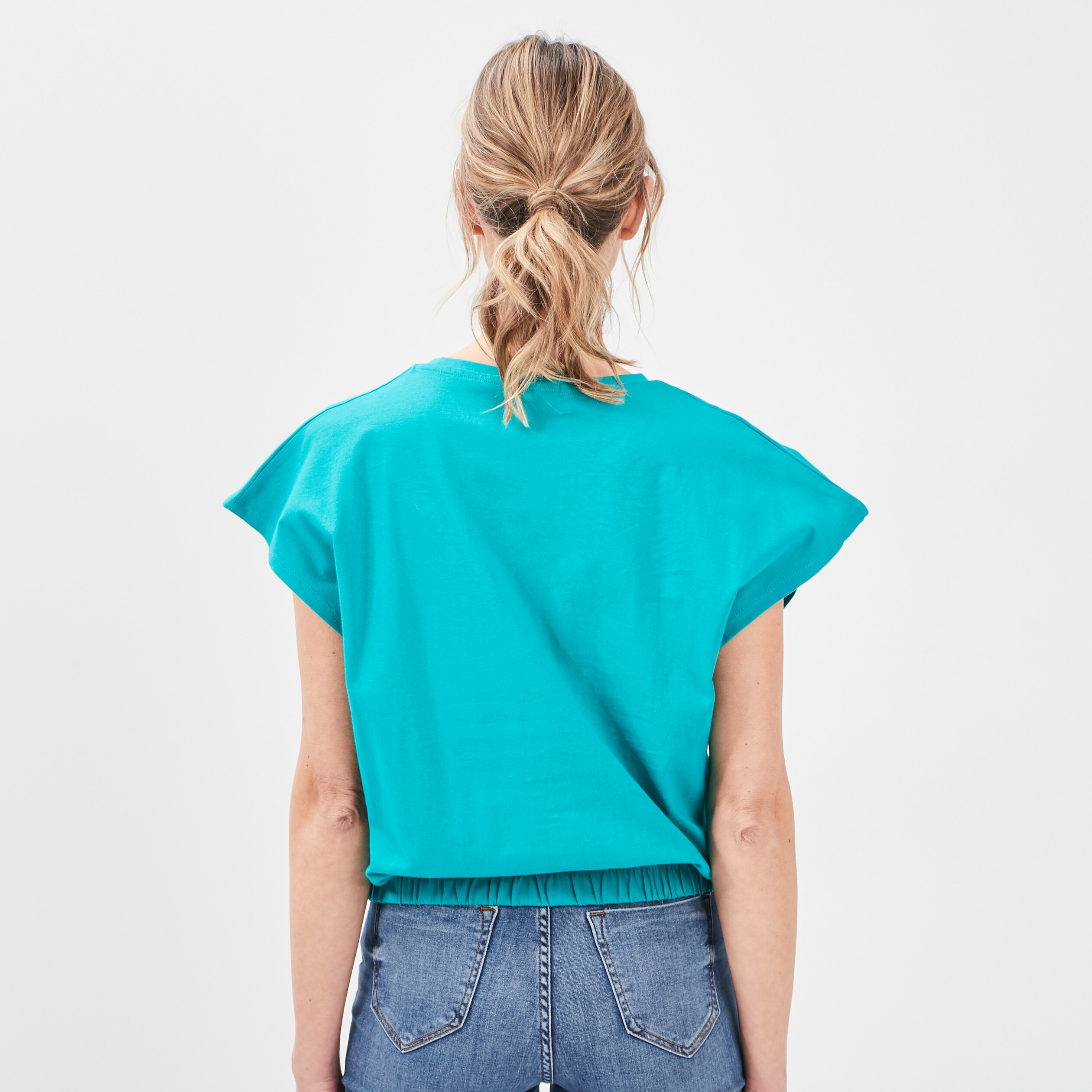 T-shirt manches courtes vert femme | La Halle