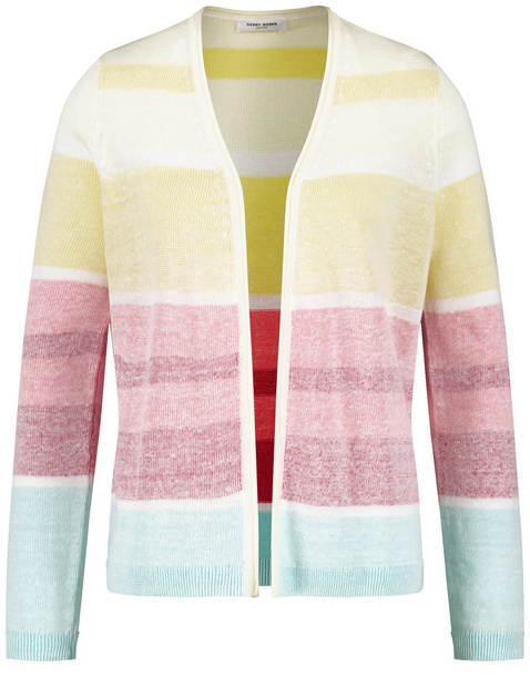 Offener Cardigan mit Colourblocking