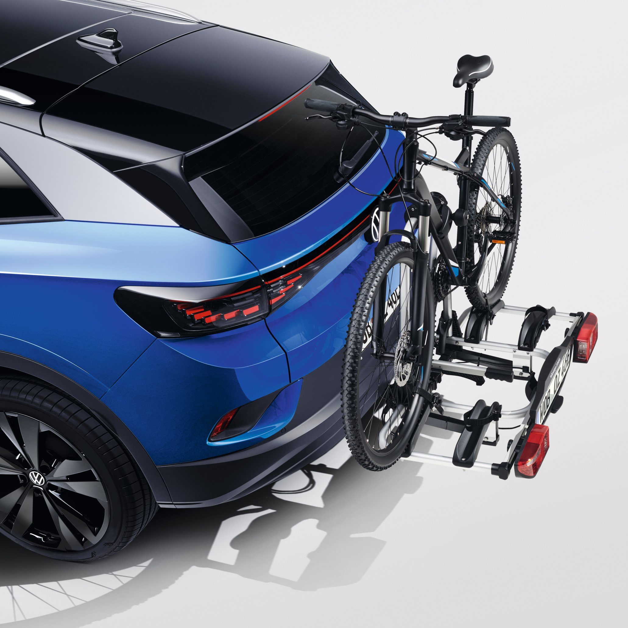 Volkswagen Kupplungsfahrradträger Basic Flex, für max. 2 Räder, (1-tlg., 000-071-105-G), Diebstahlschutz, Vormontiert, für Anhängekupplung, Traglast insg. 60kg