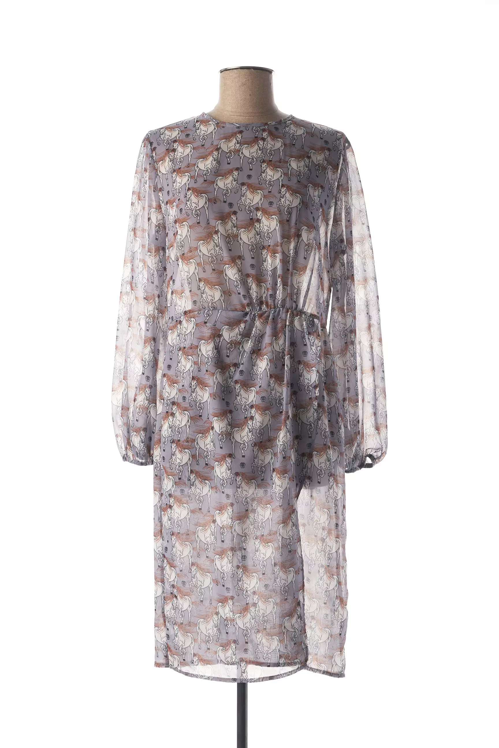 Mexx Robes Mi Longues Femme couleur gris