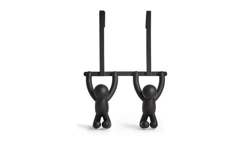 umbra Buddy Türgarderobe mit Doppelhaken schwarz