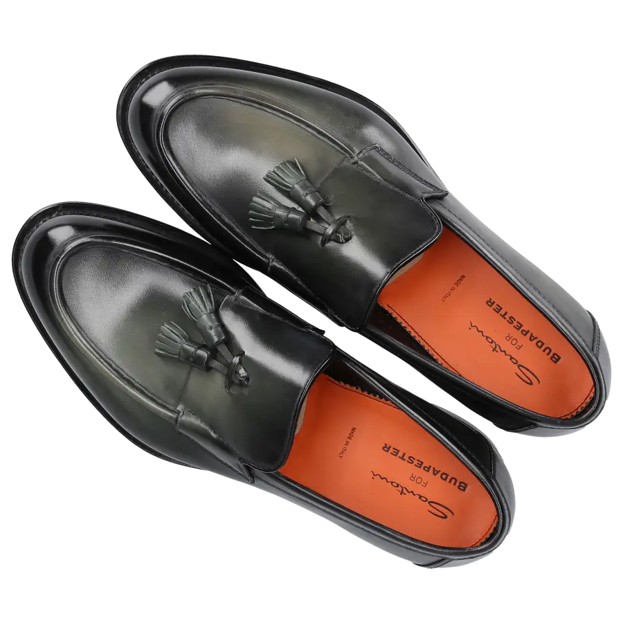 Santoni - Loafer 18358 Kalbsleder - grün