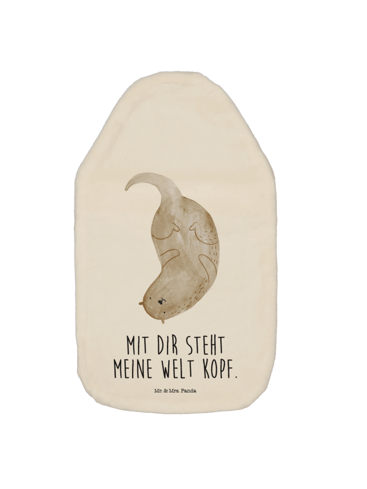Mr. & Mrs. Panda Wärmflasche Otter Kopfüber mit Spruch in Weiß günstig kaufen onesize