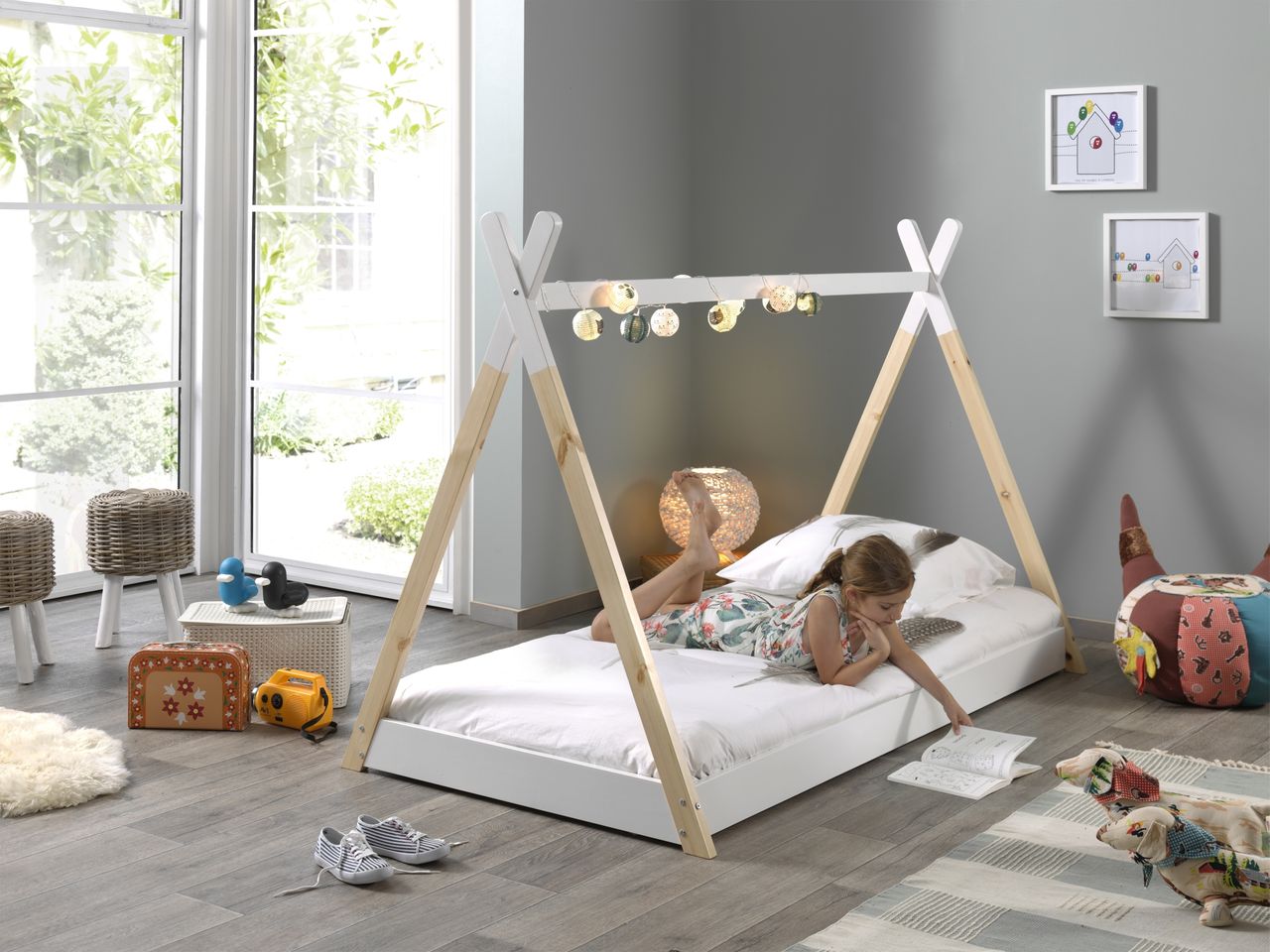 VIPACK Tipi Zelt Bett Liegefläche 90 x 200 cm
