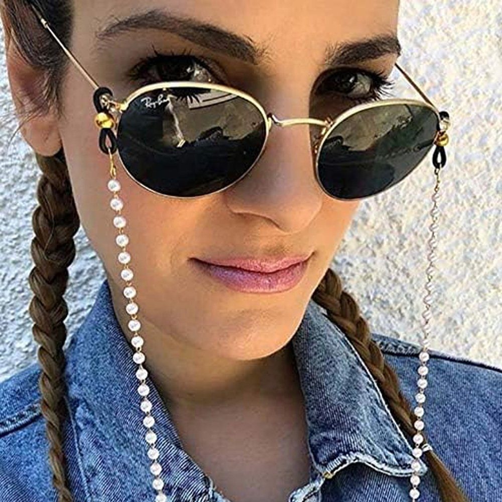 Tian Dee Brillenkette Einfache Perlen Sonnenbrillenkette Kette Brillenkette Brillen Zubehör