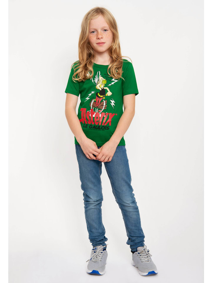 Logoshirt T-Shirt Asterix le Gaulois in grün günstig kaufen