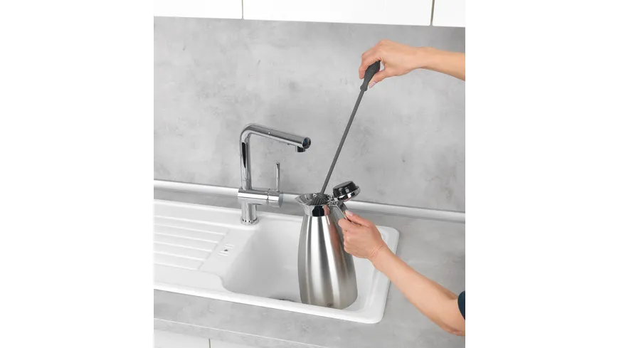 WENKO Silikon Flaschenbürste Sia 38cm Grau