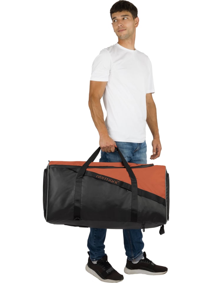 normani Sport- und Reisetasche mit Rucksackfunktion 90 l Nordpass in Orange günstig kaufen onesize