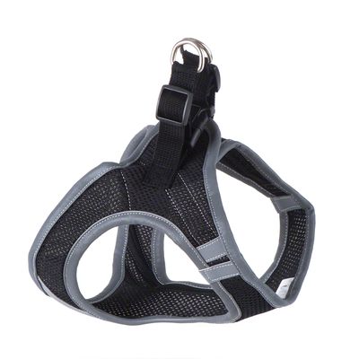 Sparset: Hunde-Softgeschirr Feel Free - schwarz + HUNTER Führleine Ecco Sport, schwarz