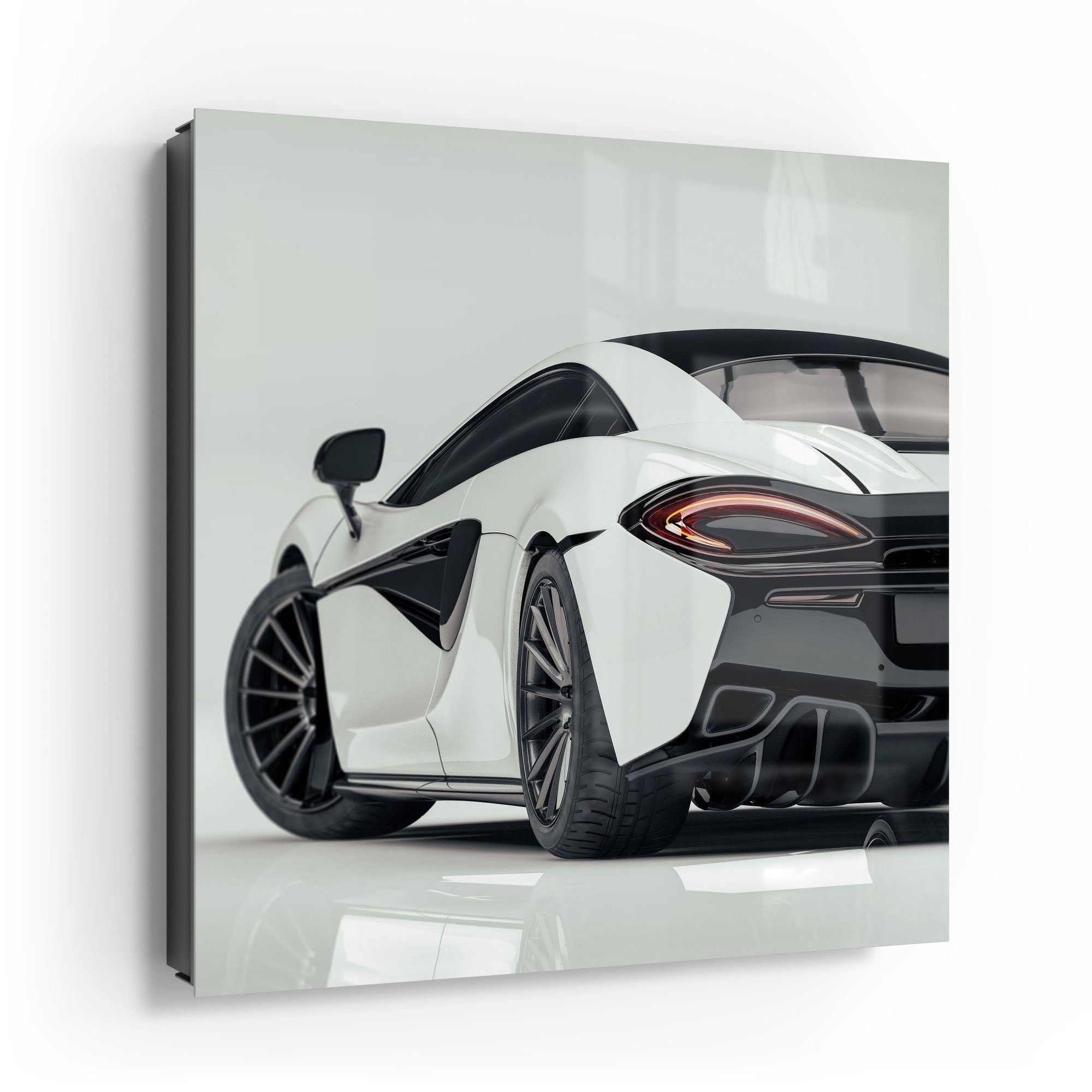 DEQORI Schlüsselkasten 'Sportliches Auto', Glas Schlüsselbox modern magnetisch beschreibbar