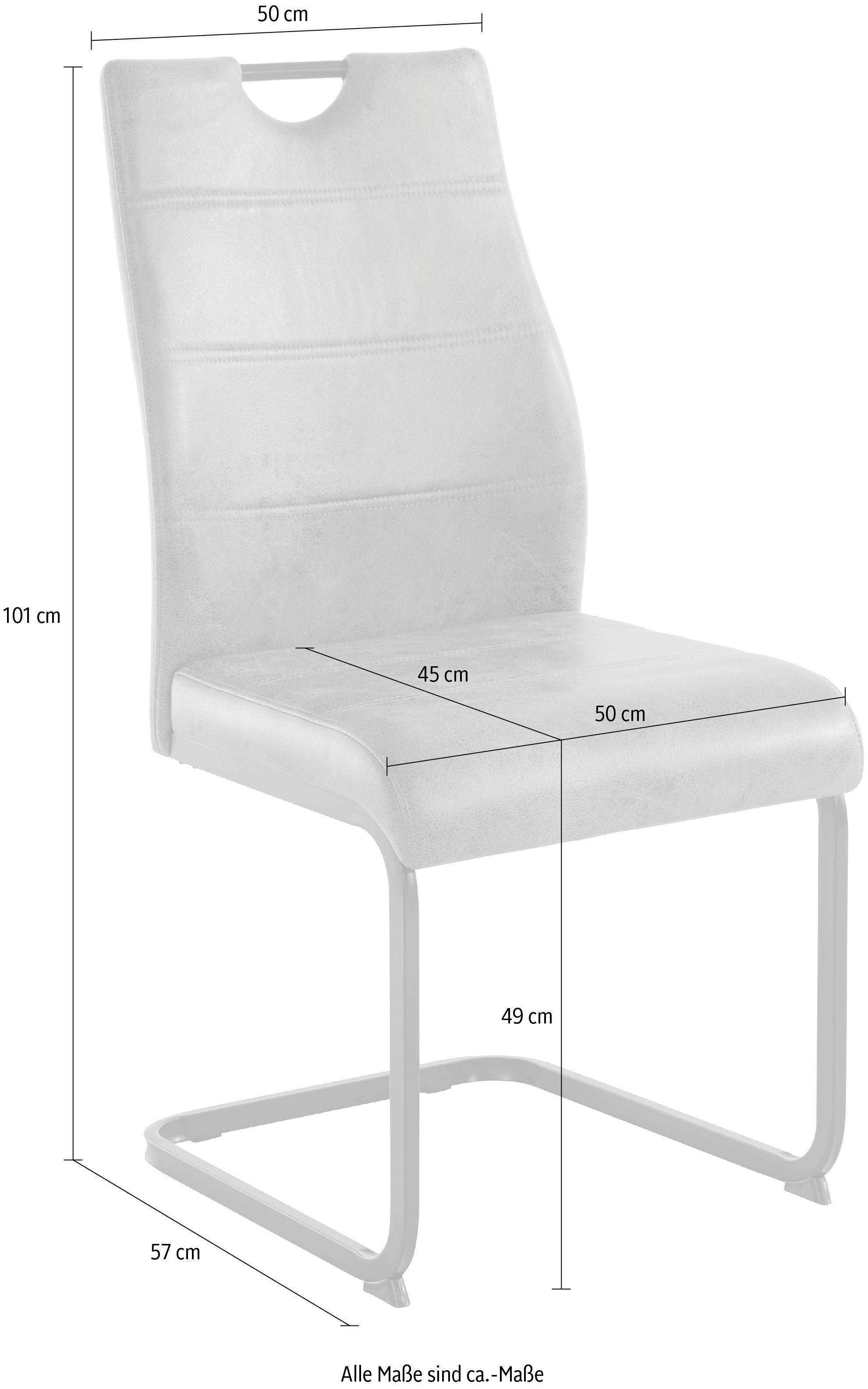 HELA Freischwinger Melina II S (Set, 2 St), Cord oder Bouclé Bezug, Komfortbreite, 140 KG belastbar