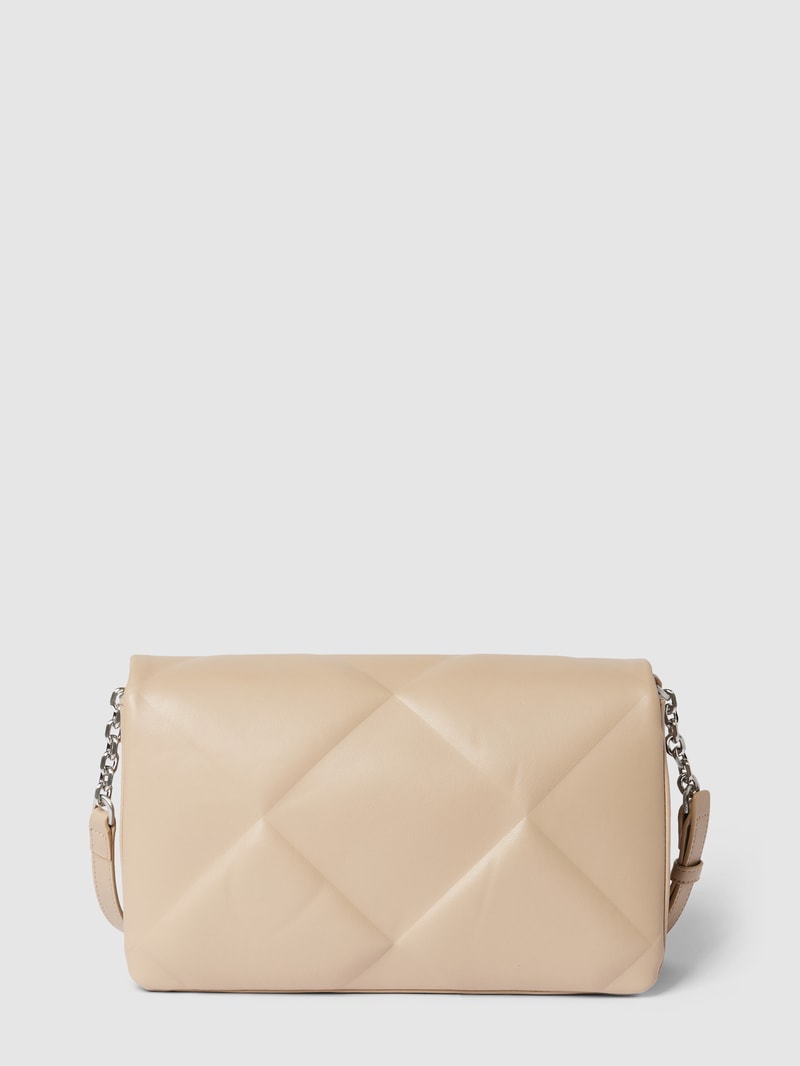 Umhängetasche mit Strukturmuster Modell 'QUILT' in beige