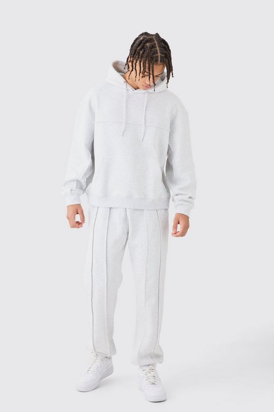 Kastiger Oversize Trainingsanzug mit Naht-Detail