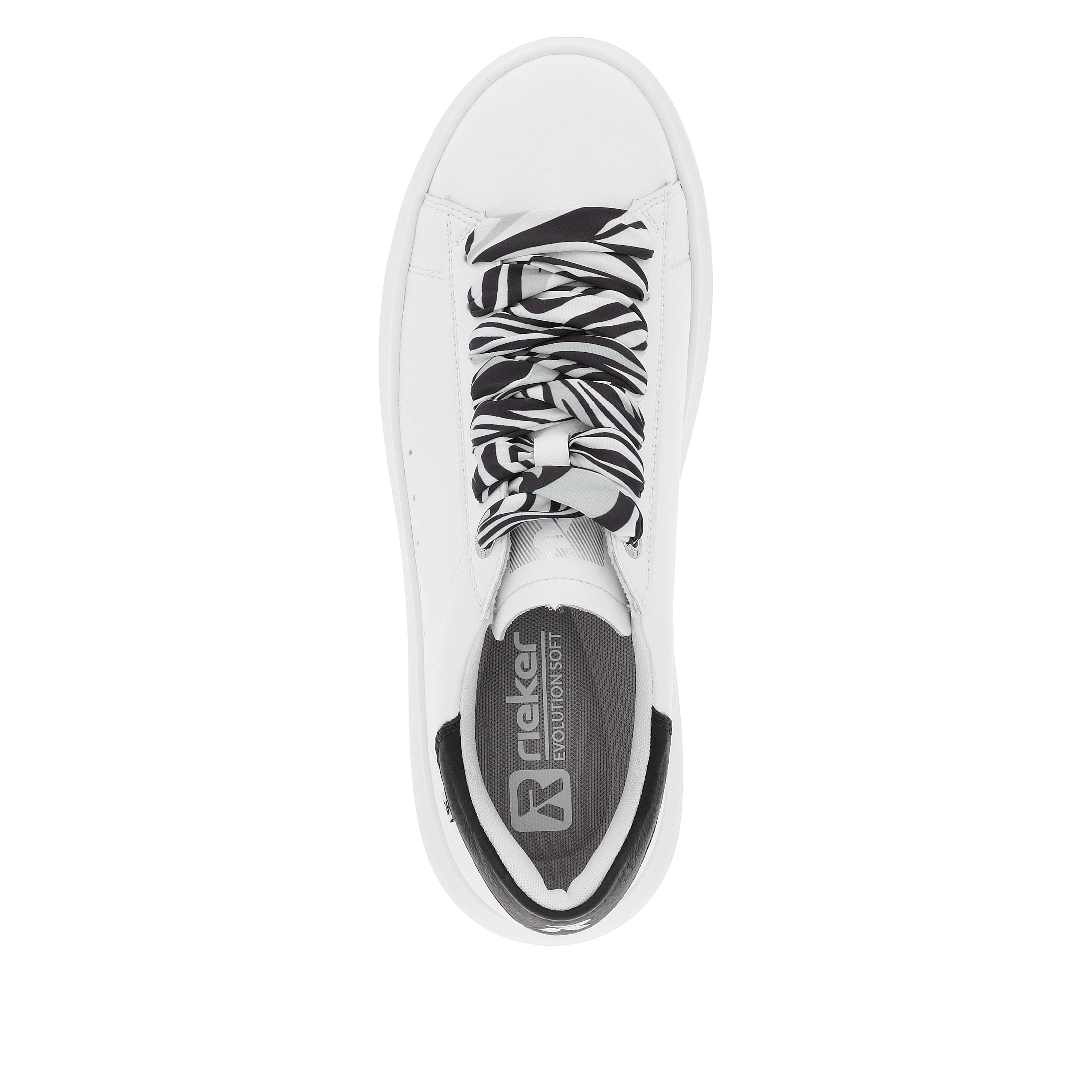 Rieker Damen Sneaker Low crystal-white deep-black