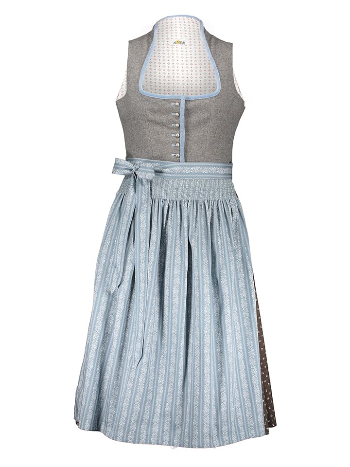 Almsach Dirndl  in Grau/ Hellblau günstig kaufen