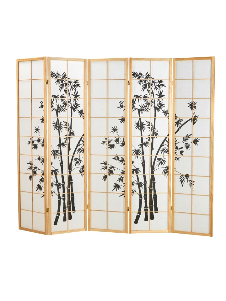 Homestyle4u 5-tlg. Paravent in Braun 220x179 günstig kaufen onesize