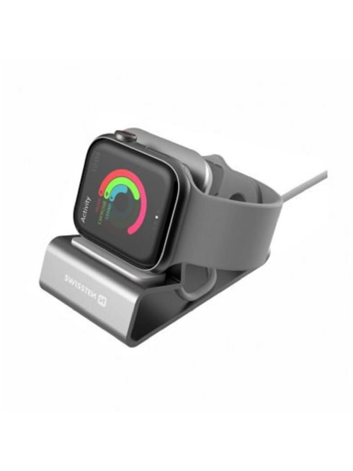 Swissten Aluminium Ständer mit Silikonpad kompatibel mit Apple Watch in schwarz günstig kaufen 20 cm