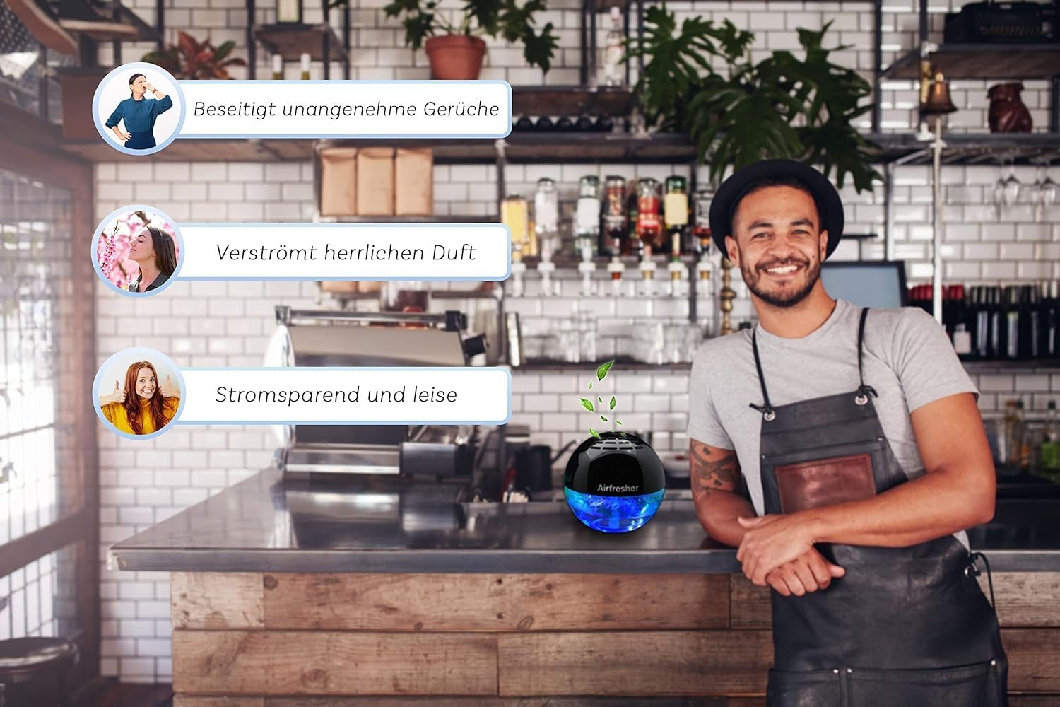 aspira Luftreiniger, mit Ionisator Duftzerstäuber - Airfresher bowl inkl. 250 ml Aloe Vera