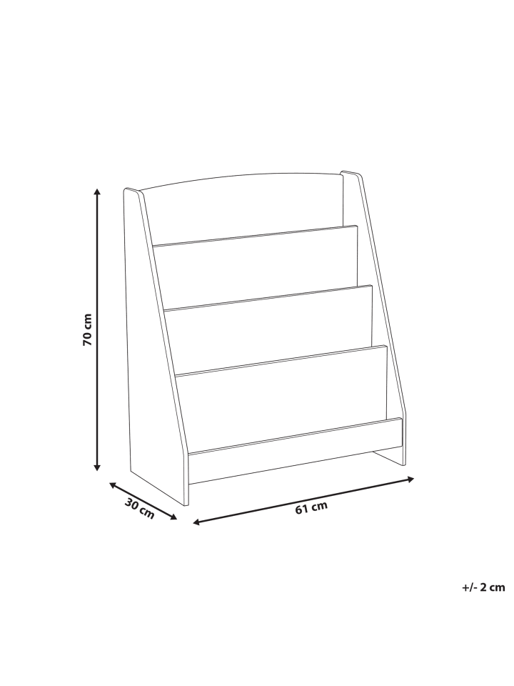 Beliani Bücherregal LILOET in Rosa/Weiß - (W) 61 x (H) 70 x (L) 30 cm günstig kaufen onesize