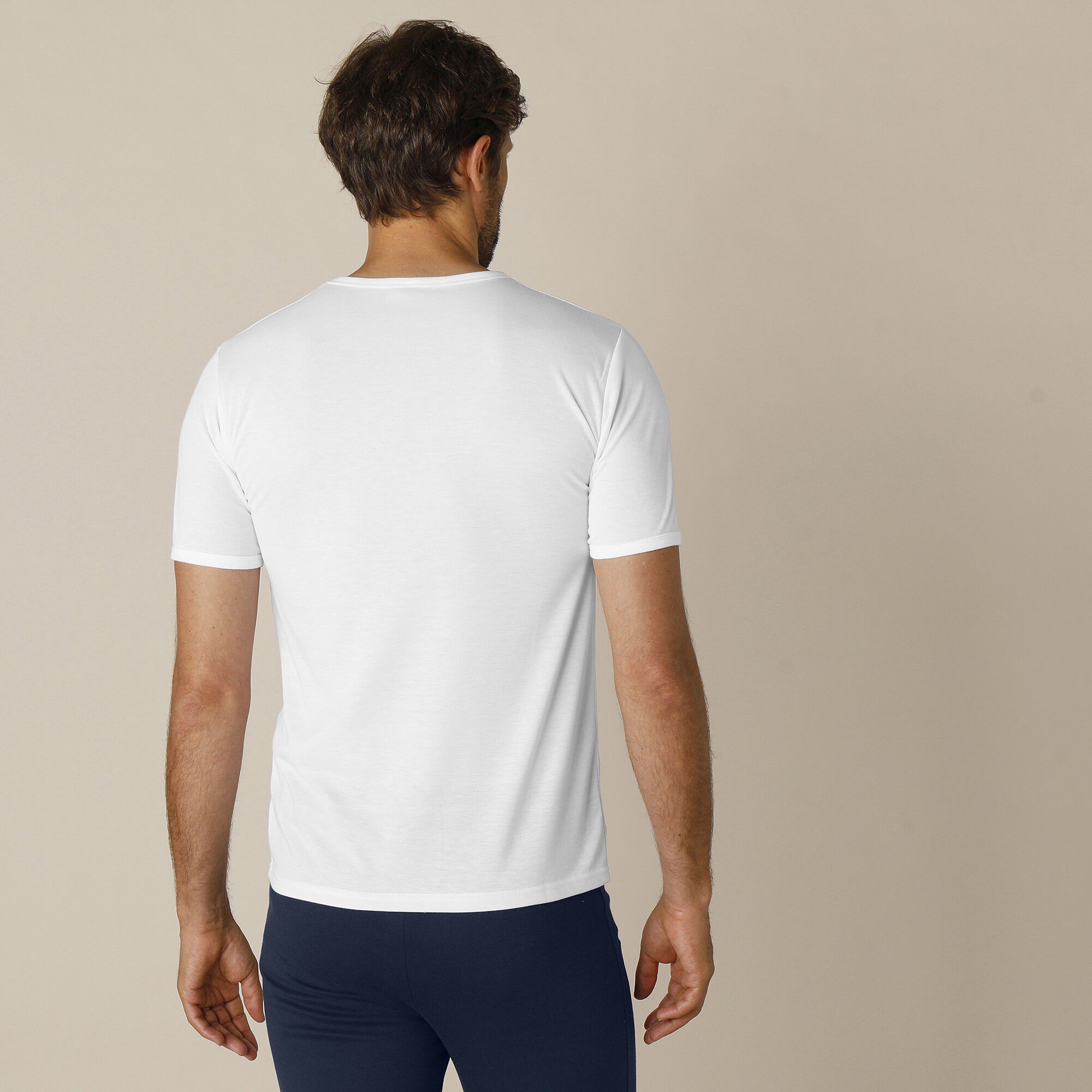 Tee-shirt sous-vêtement homme col rond manches courtes polyester
