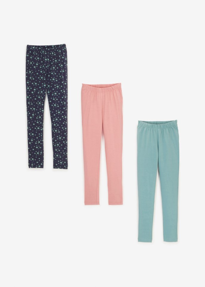 Mädchen Leggings mit Bio-Baumwolle (3er-Pack)