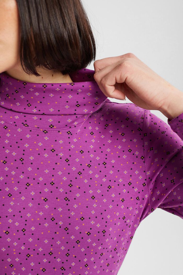 Longsleeve mit Muster, 100 % Baumwolle
