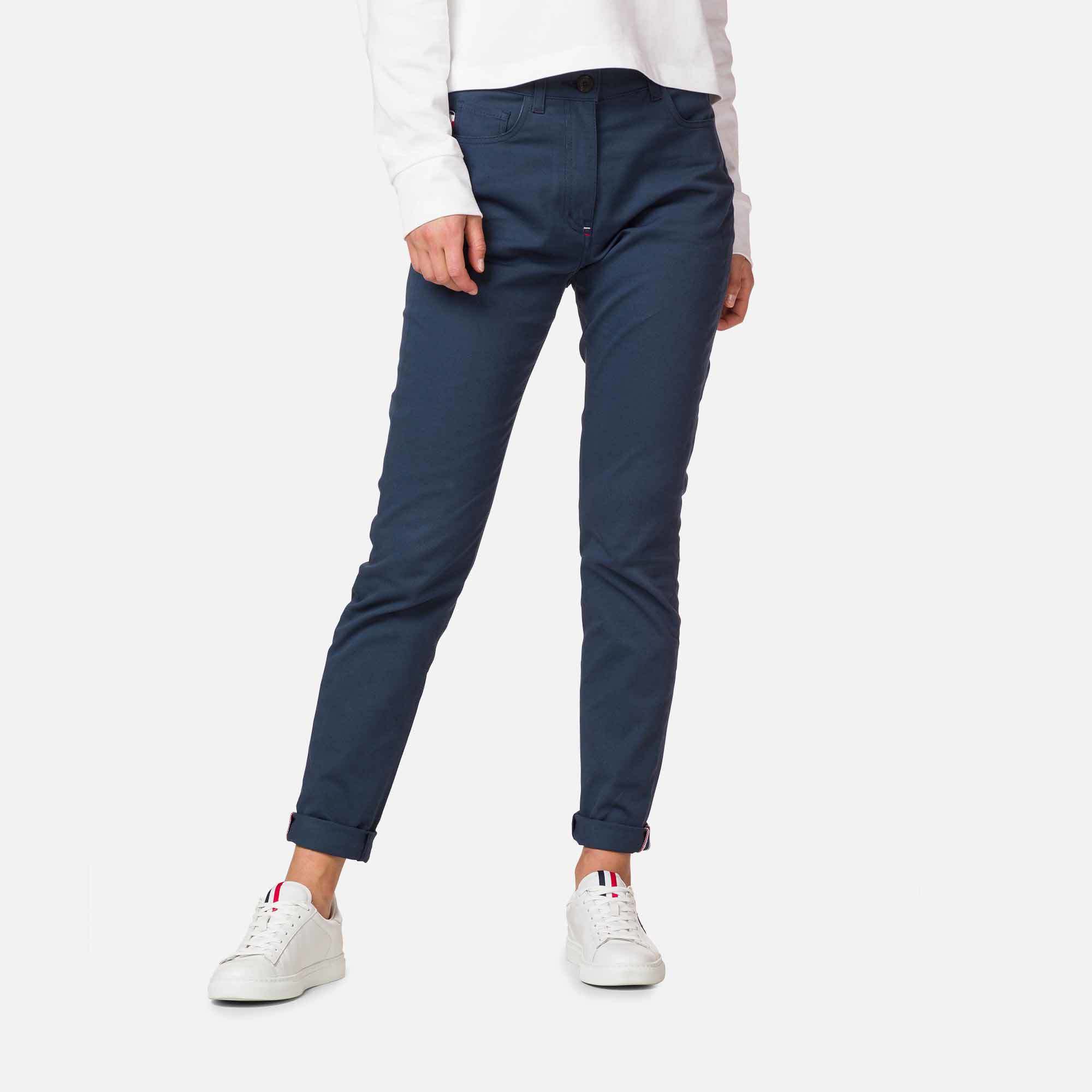 Pantalon slim en coton bio femme