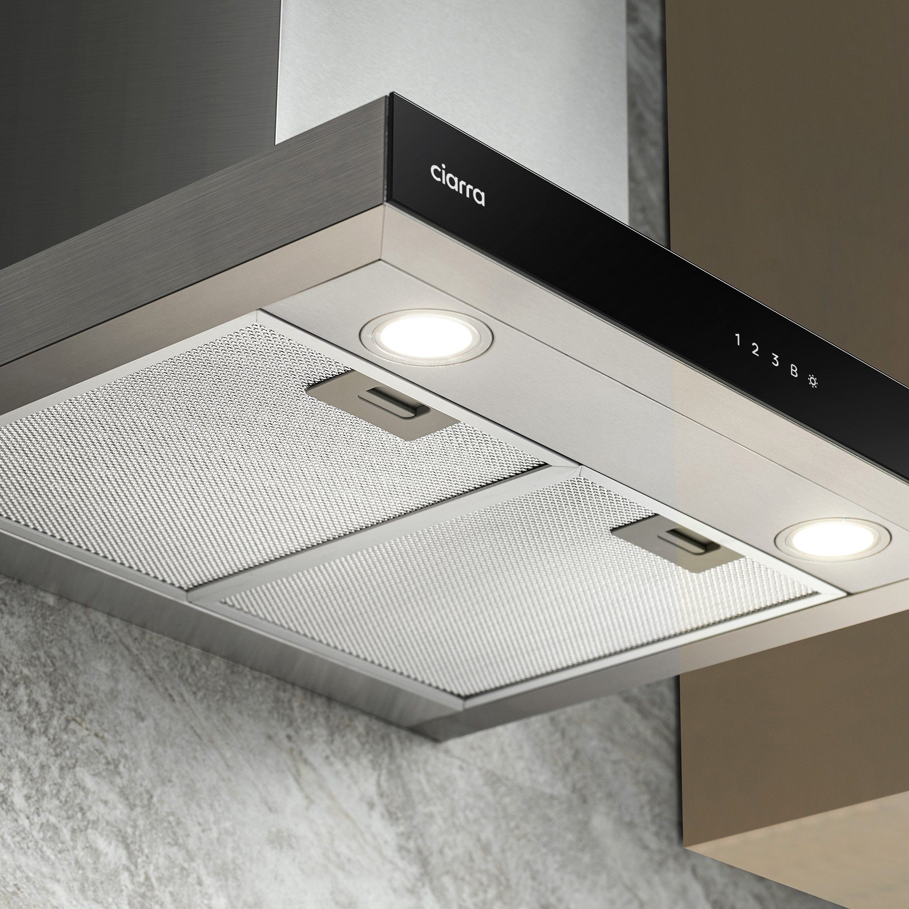 CIARRA Wandhaube CBCS6102, A+++ Dunstabzugshaube 60cm 650m³/h WIFI +APP & Touch Control Boost