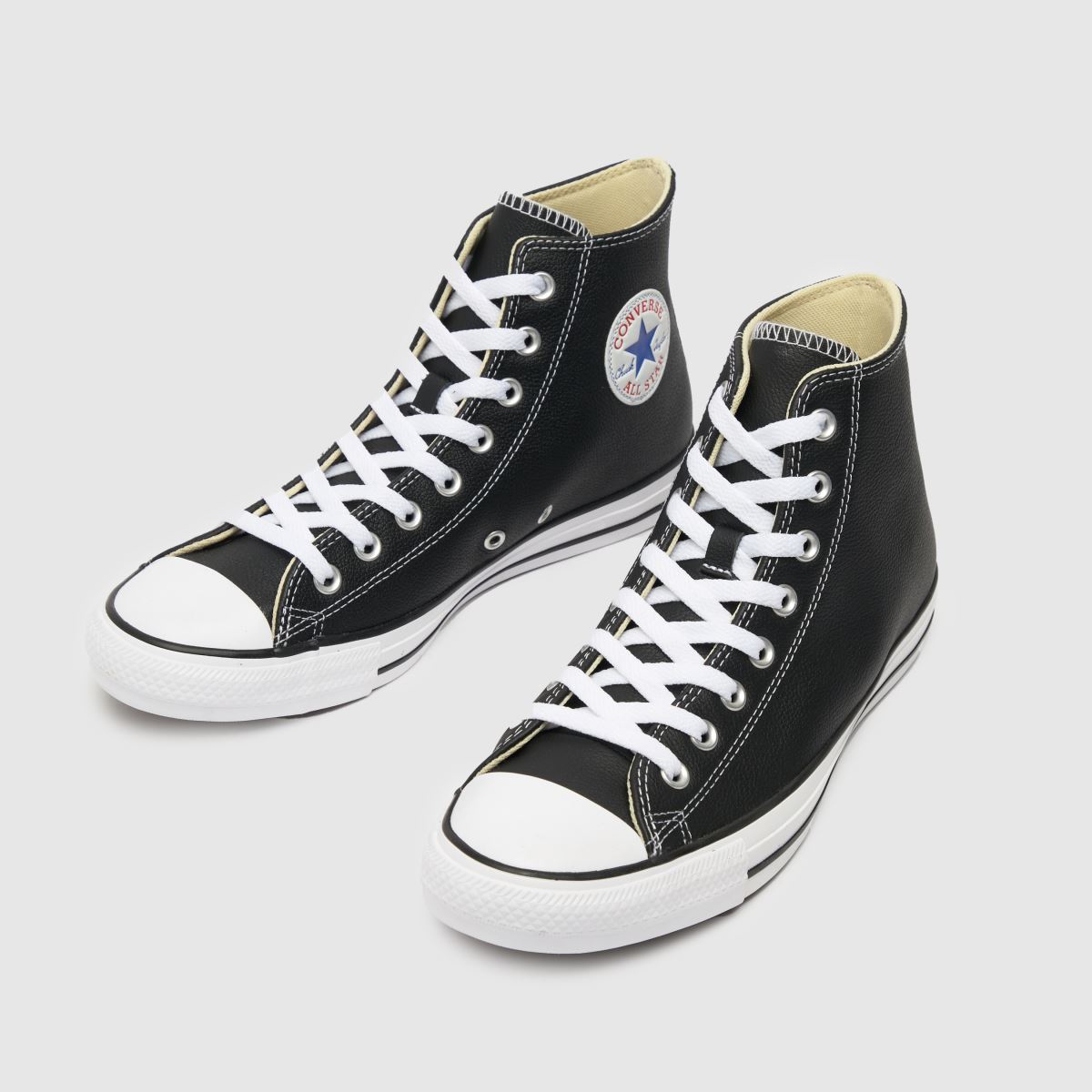 Converse All Star Hi bőrcipő fekete és fehér színben