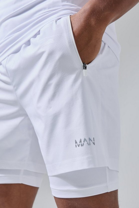 Man Active Camouflage 2-in-1 Shorts