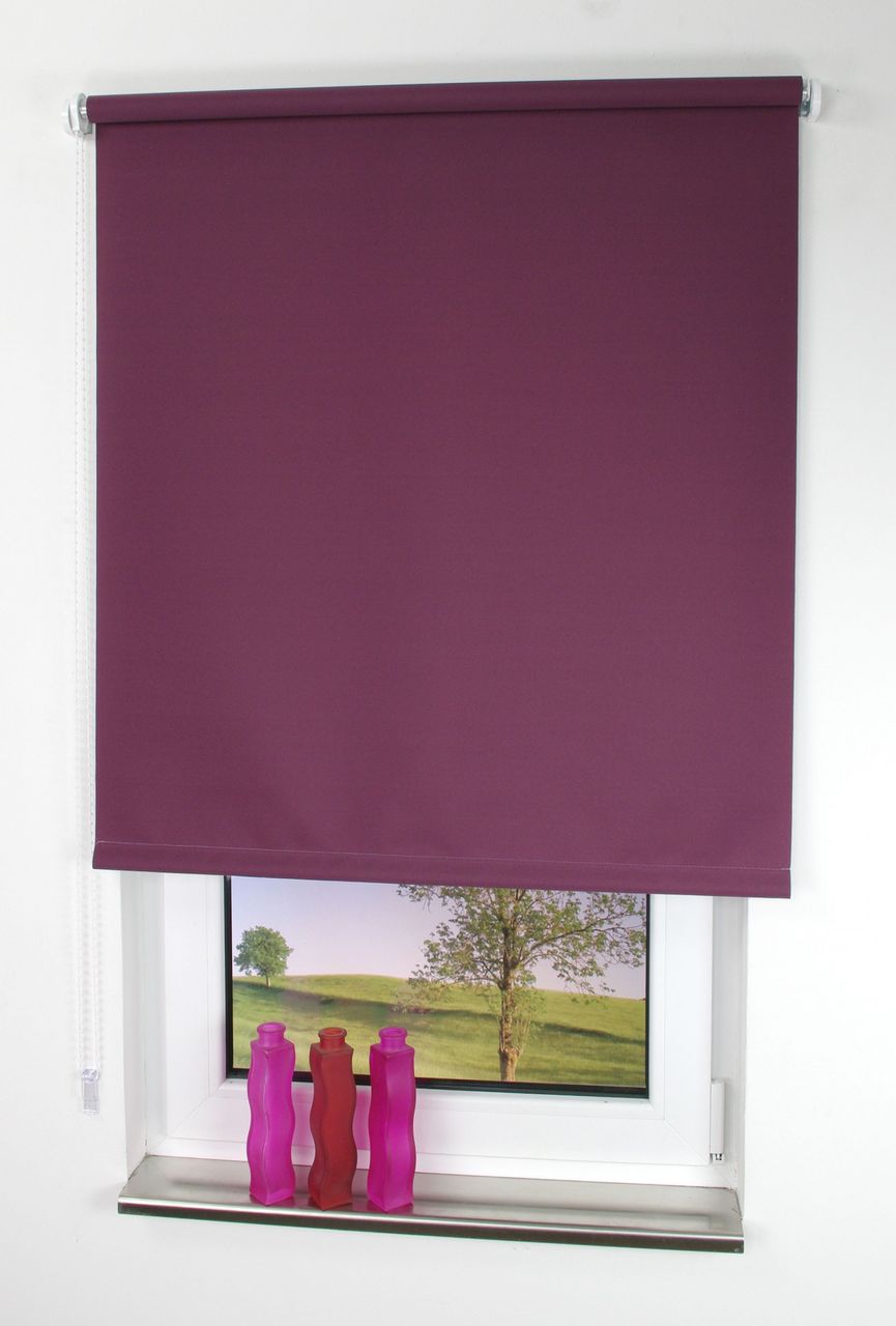 Bella Casa Seitenzugrollo, Kettenzugrollo, 180 x 62 cm, brombeere
